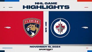 NHL Highlights | Panthers vs. Jets - November 19, 2024