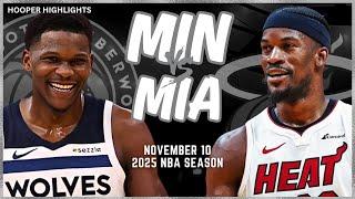 Minnesota Timberwolves vs Miami Heat Full Game Highlights | Nov 10 | 2025 NBA Season