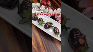 Chocolate Dipped Strawberries [#1minutecooking|#berriesandcream|#trendingdish|#easytocook|#shorts]