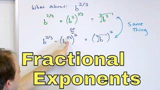 01 - Simplify Rational Exponents (Fractional Exponents, Powers & Radicals) - Part 1