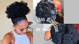 4C NATURAL HAIR WASH DAY ROUTINE! (START to FINISH) | Transitioning | products