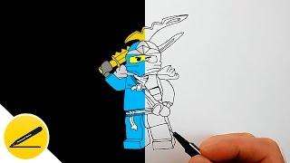 How to Draw Ninjago Jay the Blue Ninja  Draw LEGO Ninjago step by step