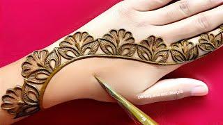 Very beautiful stylish back hand mehndi design | easy mehndi design | mehndi ka design | mehndi.