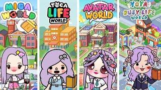 Back To School !! ️ Toca VS Avatar VS Miga VS Yoya | Toca Life World | Avatar World | Miga World