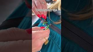 Use a carabiner to keep pickpockets from easily getting into your backpack. #travel #tipsandtricks