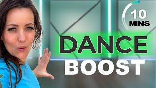 10 Minute Vitality Boost Dance Workout with Erin | Full Body, No Equipment