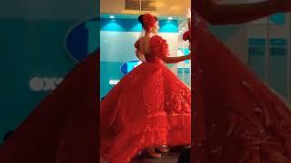 Amazingly  RED!Most Beautiful Festival Queen#youtubeshorts #festival #queen #redgown #red #ytviral