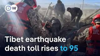 Death toll of Tibet earthquake rises to 95 as dozens of aftershocks hit the region | DW News