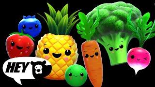 Hey Bear Sensory - Dancing Fruit and Funky Veggies  - Party Remix! -  Compilation Dance Video