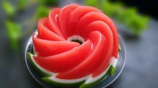 西瓜燕菜果冻蛋糕  How to make Watermelon Jelly Cake   #littleduckkitchen