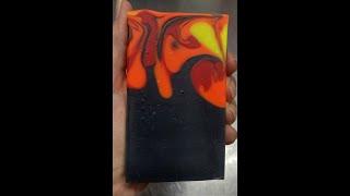 Charcoal Detox Soap on Fire - Cold Process Soap Making I Swan Soap and Such