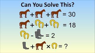 "Only A Genius Can Solve" Viral Math Problem - The Horse, Horseshoe, Boots Problem