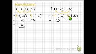 Das Verteilungsgesetz (Distributivgesetz) mit rationalen Zahlen anwenden
