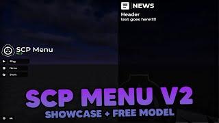 SCP Menu V2 // Roblox Showcase + Free Model