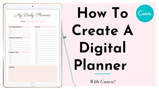 How to Easily Create a Digital Planner | Canva Tutorial | Fillable PDF