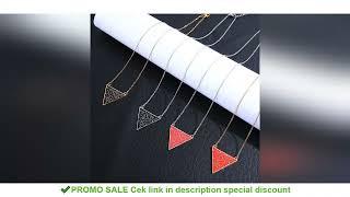 New Vacuum Electroplated Stainless Steel Aramaic Triangular Oil Dripping Necklace For Men