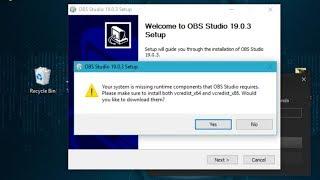 HOW TO FIX OBS ERROR (OBS requires vcredist x64....etc.)