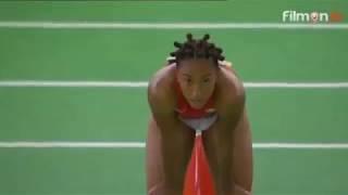 Nia Ali BEATS KENDRA HARRISON in Womens 60m Hurdles Finals - World Indoor Championships Portland '16