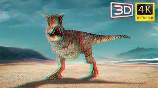 ANAGLYPH 3D | Jurassic Encyclopedia #25 - Carnotaurus dinosaur facts | 3D GLASSES RED CYAN