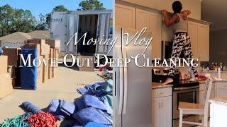 Moving Vlog Part 1 | Military Move Cross Country FL to CA | Rental Home Move-Out Deep Cleaning