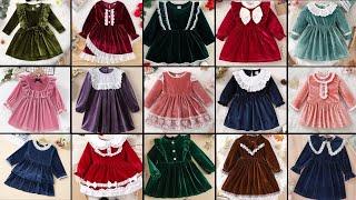 Latest and new baby girls velvet dress designs for 2025