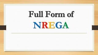 Full Form of NREGA || Did You Know?