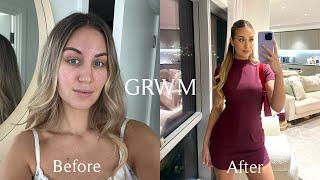 GRWM ROUTINE FOR A NIGHT OUT | TAN, HAIR, MAKEUP, OUTFIT