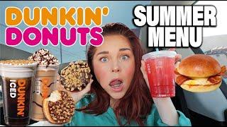 THIS Is Dunkin' Donuts NEW Summer Menu! What to order!?