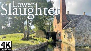 A peaceful evening in Lower Slaughter | English Cotswolds Village 4K walk