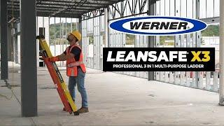 Werner Ladder - LEANSAFE® X3 Professional 3 IN 1 Multi-Purpose Ladder