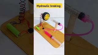 Hydraulic braking System ° DC Motor #dcmotor #tech #shorts #wheel #motor #youtubeshorts