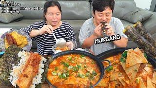 비오니까! 얼큰한 어묵 참치 김치찌개, 김치김밥 만들어서 집밥 먹방(ft.계란말이,구운김)ㅣkimchi Gimbap&kimchi jjigaeㅣMUKBANGㅣEATING SHOW