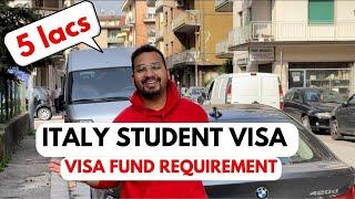 VISA FUNDS REQUIREMENT TO STUDY IN ITALY 2023