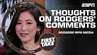 My thoughts on Aaron Rodgers' remarks about the media's 'unfounded' and 'asinine' takes | First Take