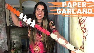 Paper Garland | Art with Ms. Choate | Halloween Paper Garland Cutouts | Paper Chain