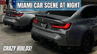 Checking Out MIAMI Car Scene at NIGHT! Crazy Builds 