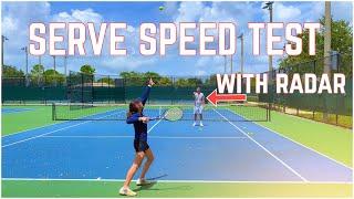 Serve Speed Test | Flat, Slice & Kick Tennis Lesson