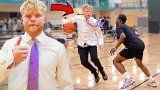 Businessman COOKS Hoopers At The Gym!