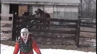 Robbie, Colin, Amber, Mandy & Horses   March 1990