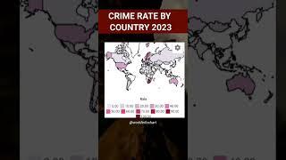 Crime rate in world by country in 2023 #shorts #viral #worldnews