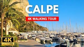 4K CALPE 2023  Spain - Beach & Port Walking Tour Calp | Costa Blanca 2023