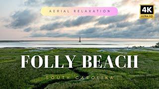 Escape to Folly Beach: Aerial Relaxation in 4K Ultra HD