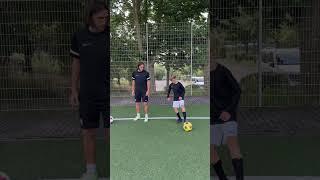 Try this panna on ur friends #nutmeg #footballskills #panna #tutorial#shorts