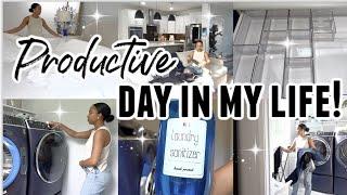 PRODUCTIVE DAY IN MY LIFE | CLEANING MOTIVATION, GROCERY HAUL, ORGANIZATION