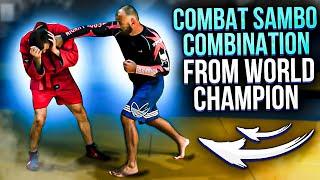 Strike plus throw. 100% combination for MMA or Combat Sambo. Tactics from World champion