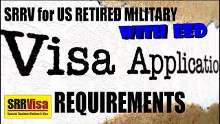 SRRV FOR RETIRED US MILITARY-REQUIREMENTS for EXPANDED COURTESY SRRV