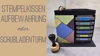 Stempelturm  Distress Oxide Storage  Tutorial  Basteln mit Action Haul  Basteln mit Papier  DIY