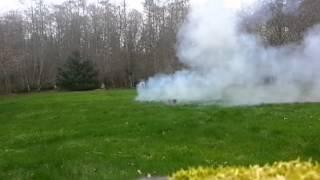 .5 lb tannerite blowing up a cinder block.