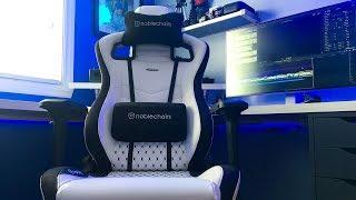 Noblechairs EPIC Series Gaming Chair (White/Black) - THE UNBOXING