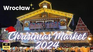 [4K] CHRISTMAS MARKET IN WROCLAW 2024  | Jarmark Bożonarodzeniowy we Wrocławiu 2024 | WALKING TOUR